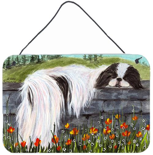 Japanese Chin Indoor Aluminium Metal Wall or Door Hanging Prints by Caroline&#39;s Treasures