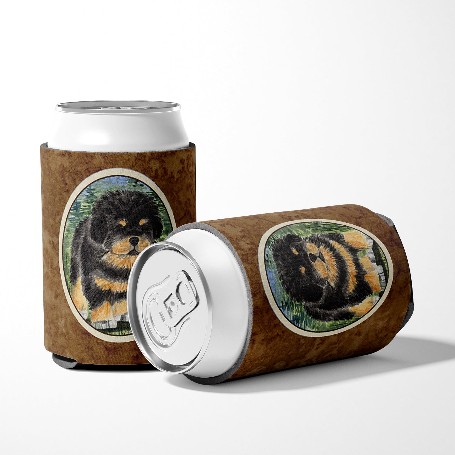 Tibetan Mastiff Can or Bottle Beverage Insulator Hugger.