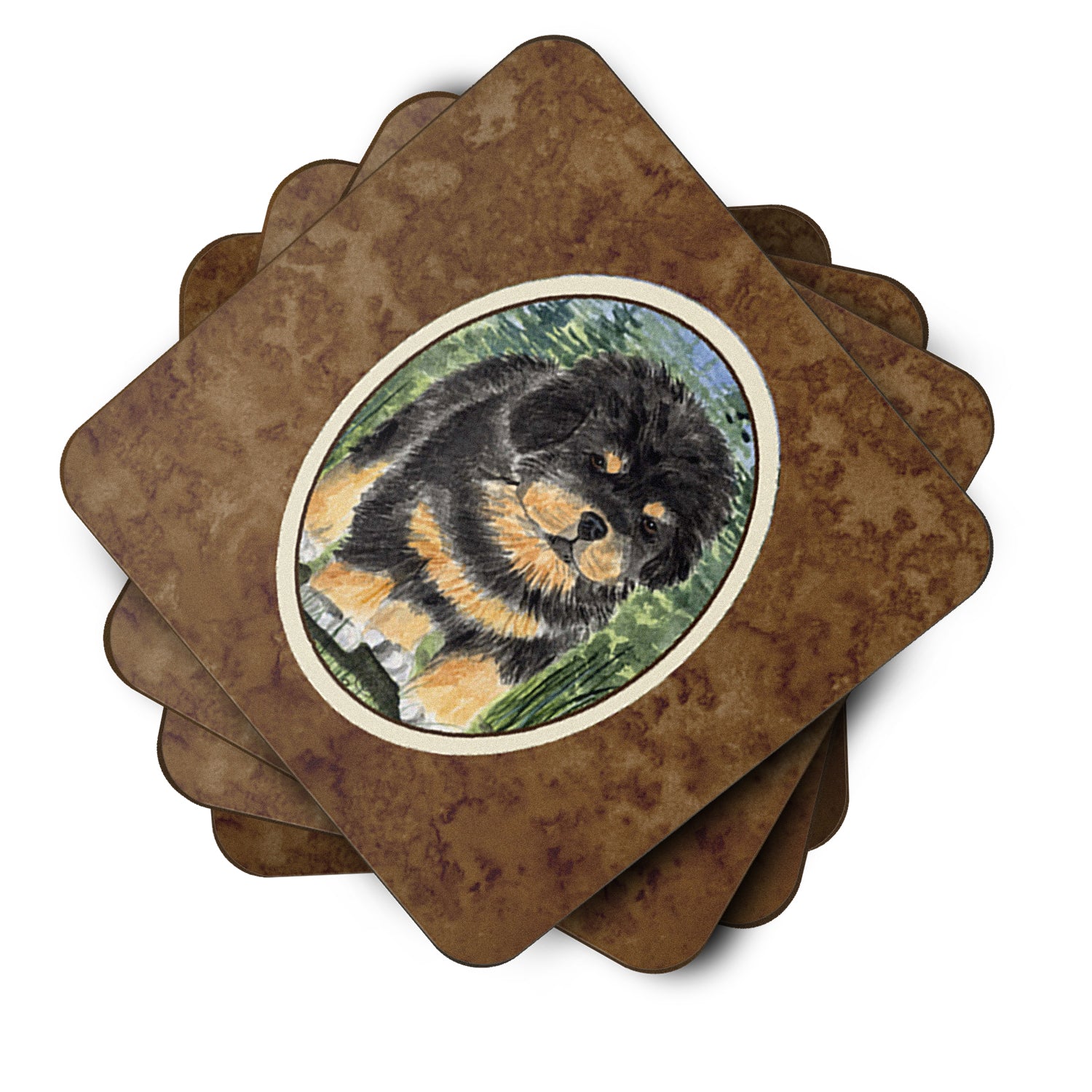 Set of 4 Tibetan Mastiff Foam Coasters - the-store.com