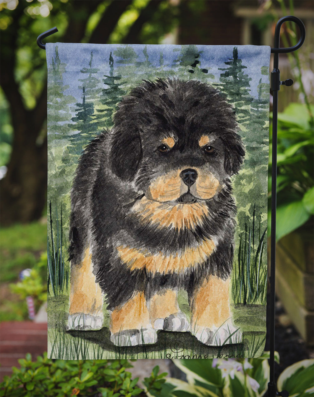 Tibetan Mastiff Flag Garden Size.