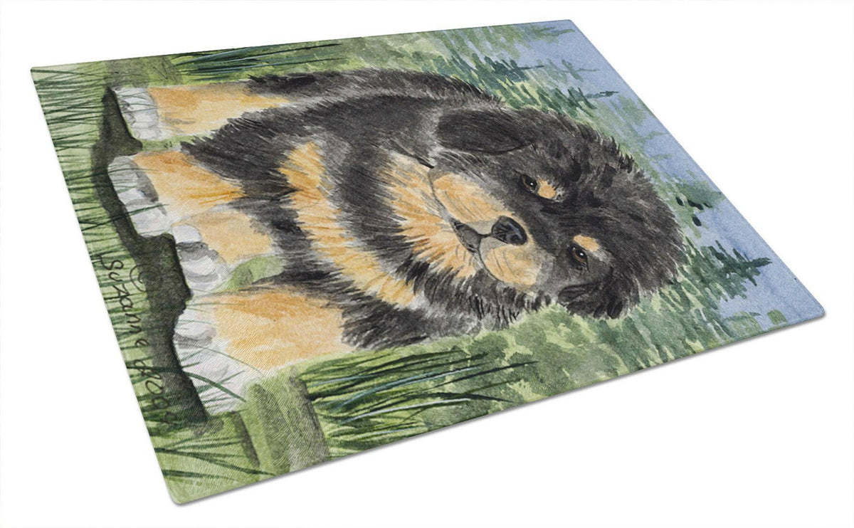 Tibetan Mastiff Glass Cutting Board Large by Caroline&#39;s Treasures