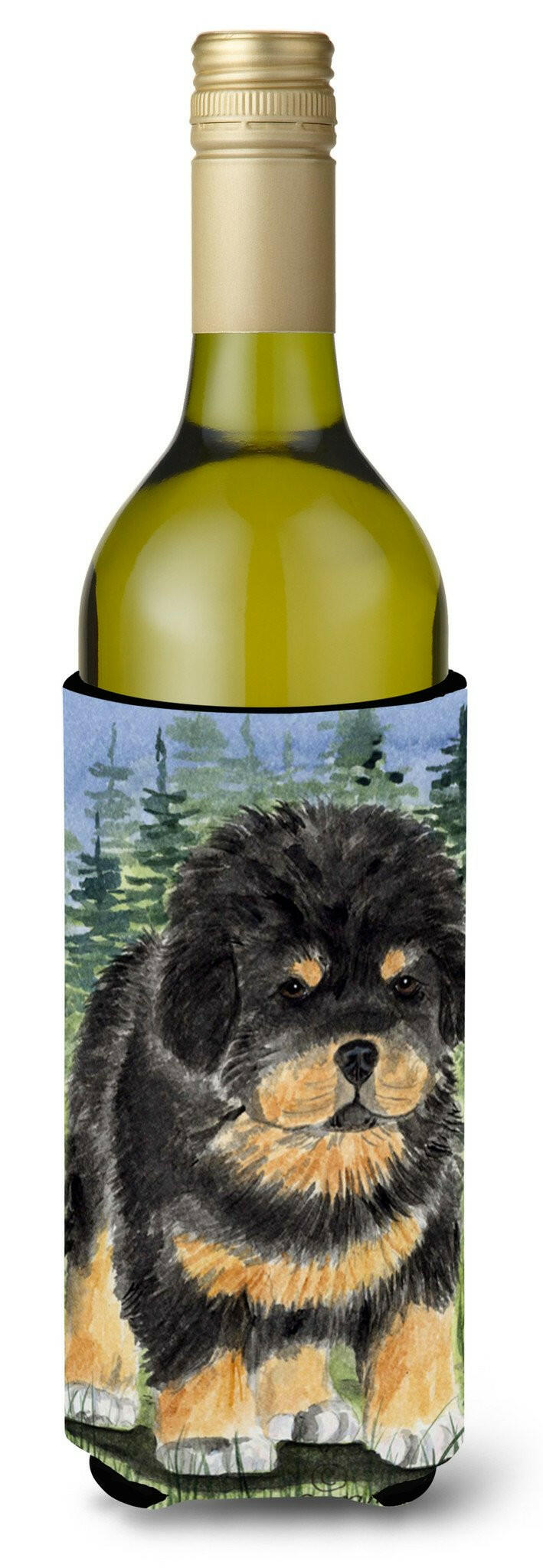 Tibetan Mastiff Wine Bottle Beverage Insulator Beverage Insulator Hugger SS8031LITERK by Caroline&#39;s Treasures