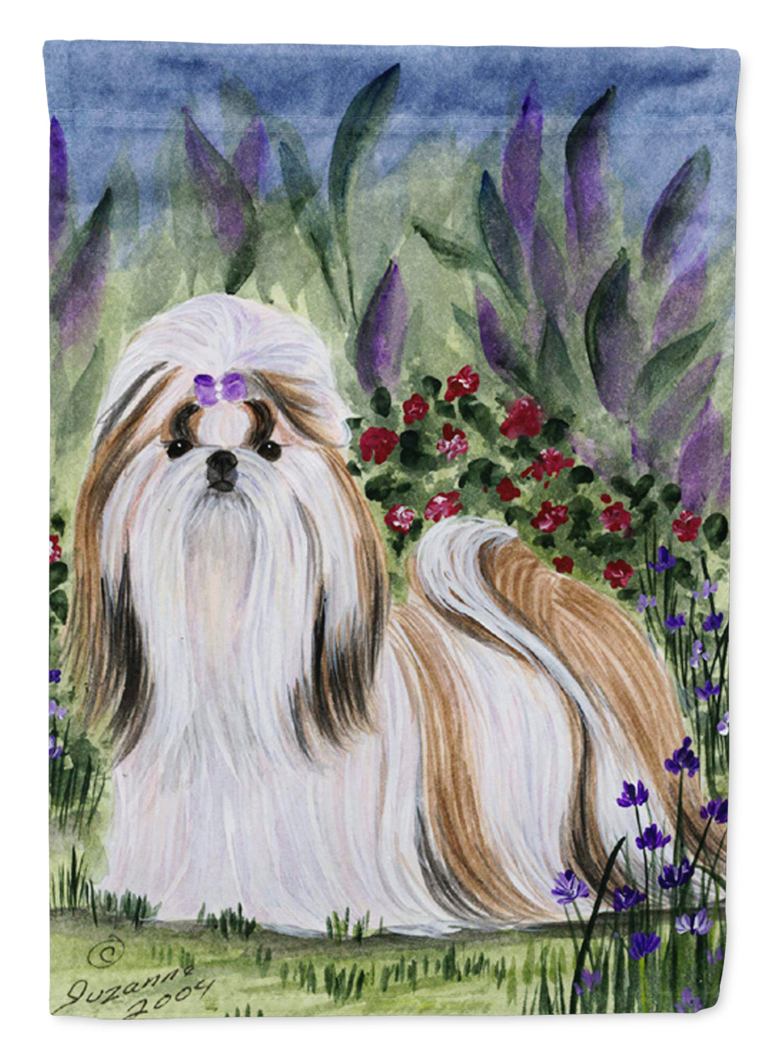 Shih Tzu Flag Garden Size.