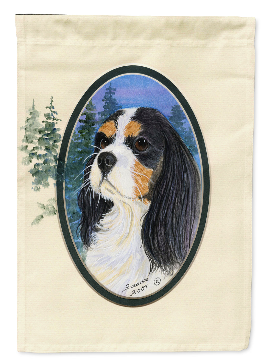 Cavalier Spaniel Flag Canvas House Size  the-store.com.