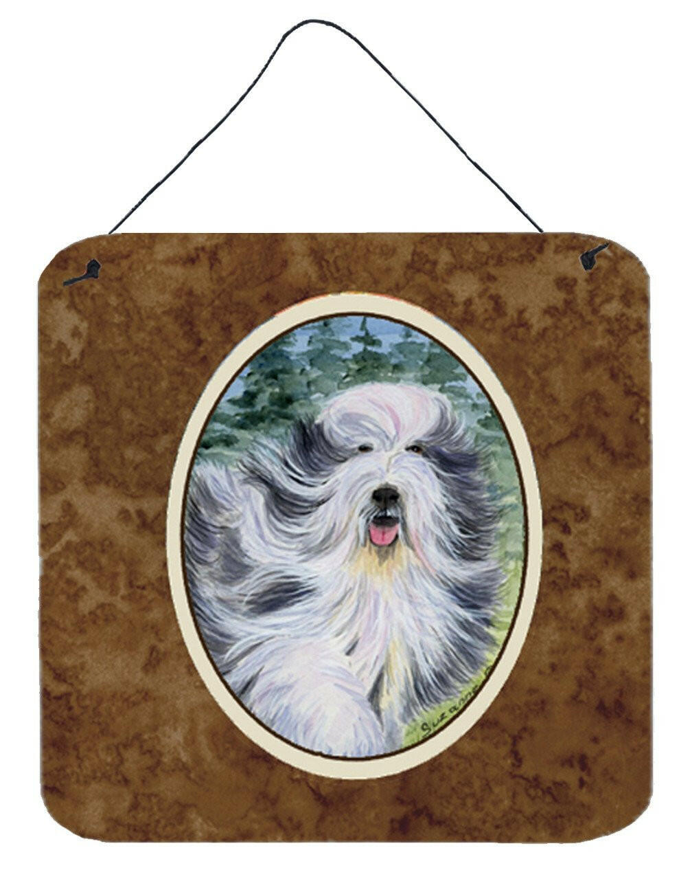 Bearded Collie Aluminium Metal Wall or Door Hanging Prints by Caroline&#39;s Treasures