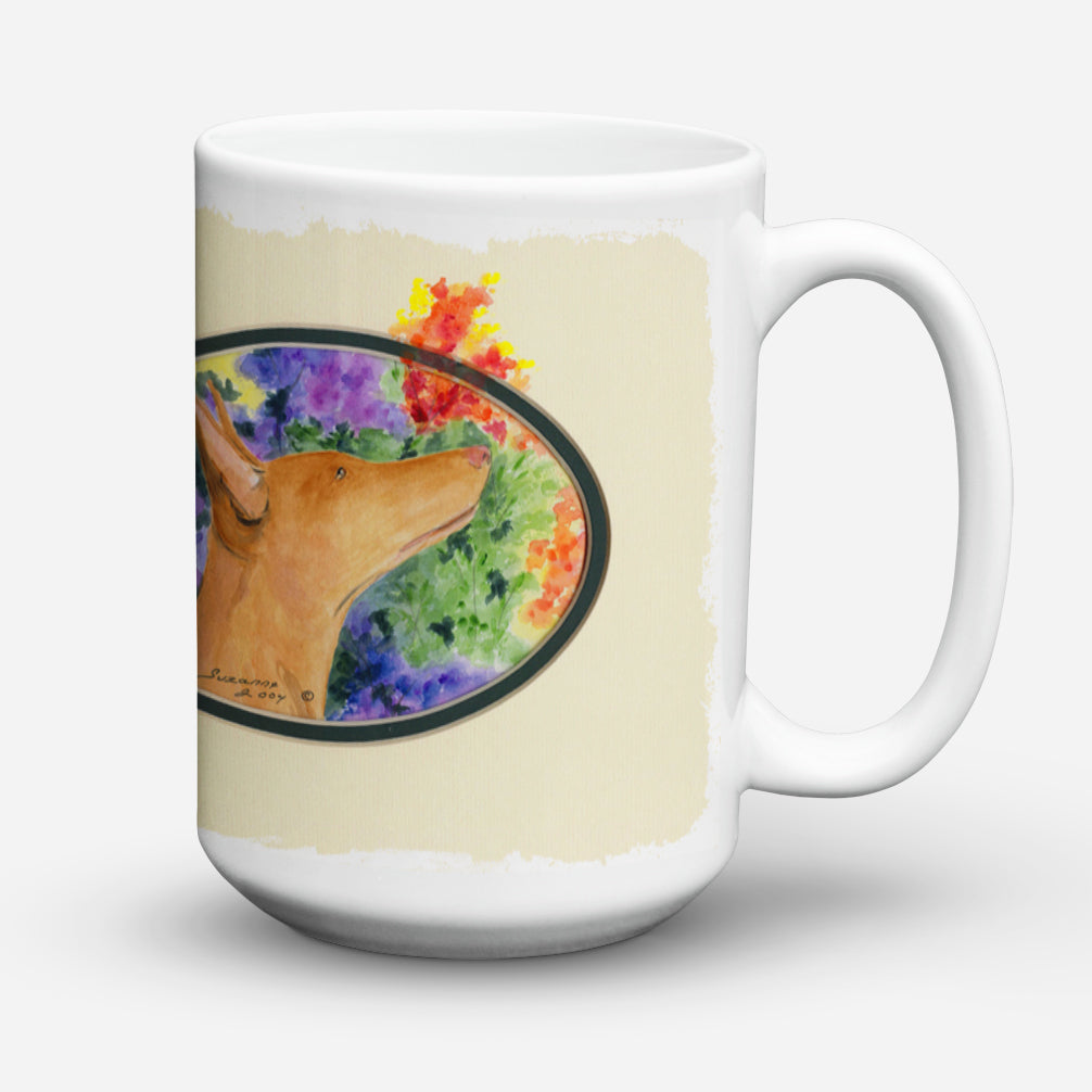 Pharaoh Hound Dishwasher Safe Microwavable Ceramic Coffee Mug 15 ounce SS8041CM15  the-store.com.