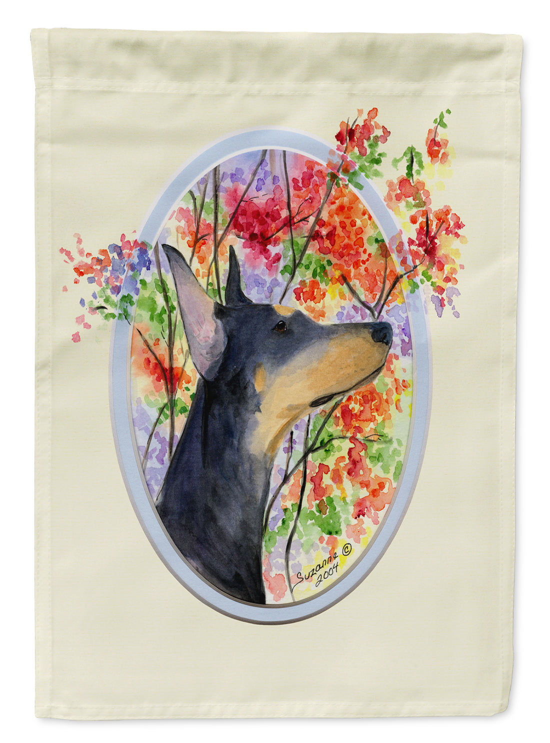 Doberman Flag Canvas House Size  the-store.com.