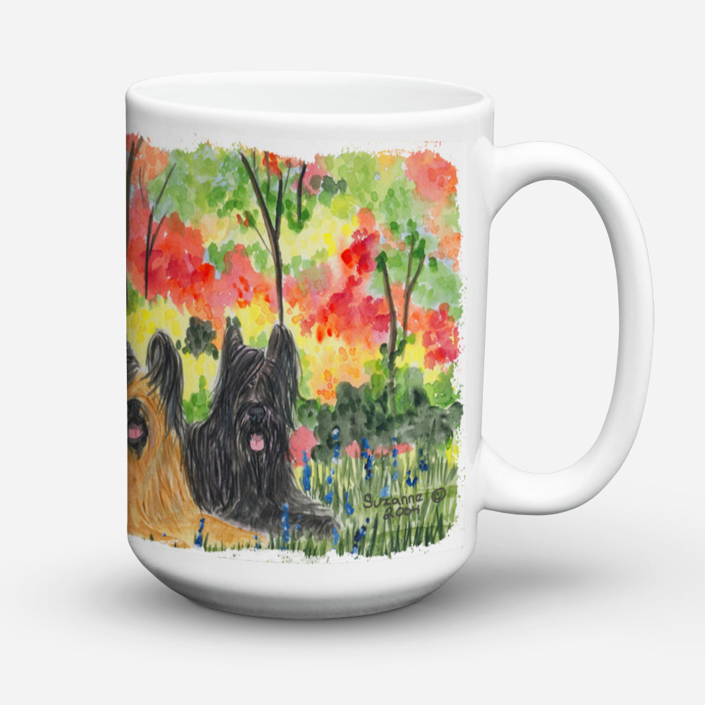 Briard Dishwasher Safe Microwavable Ceramic Coffee Mug 15 ounce SS8045CM15  the-store.com.