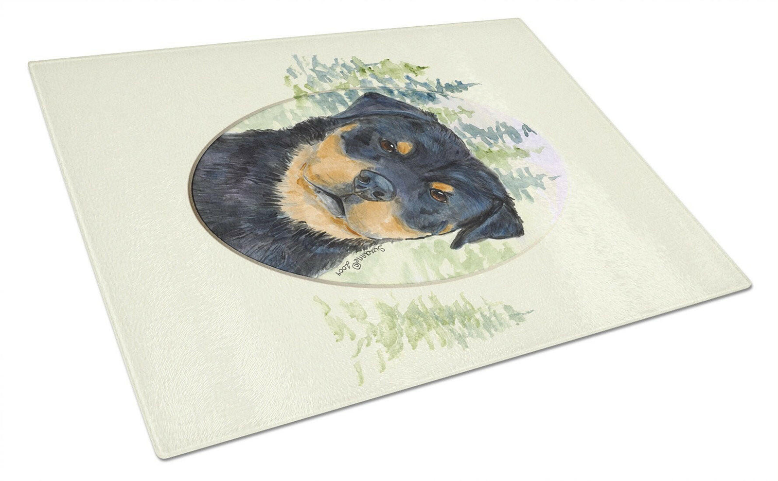 Rottweiler Glass Cutting Board Large by Caroline's Treasures