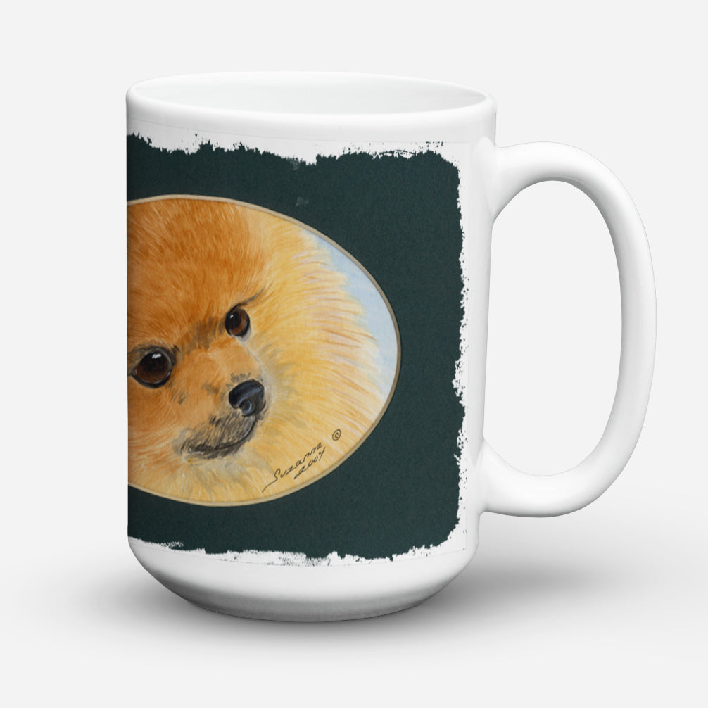 Pomeranian Dishwasher Safe Microwavable Ceramic Coffee Mug 15 ounce SS8051CM15  the-store.com.