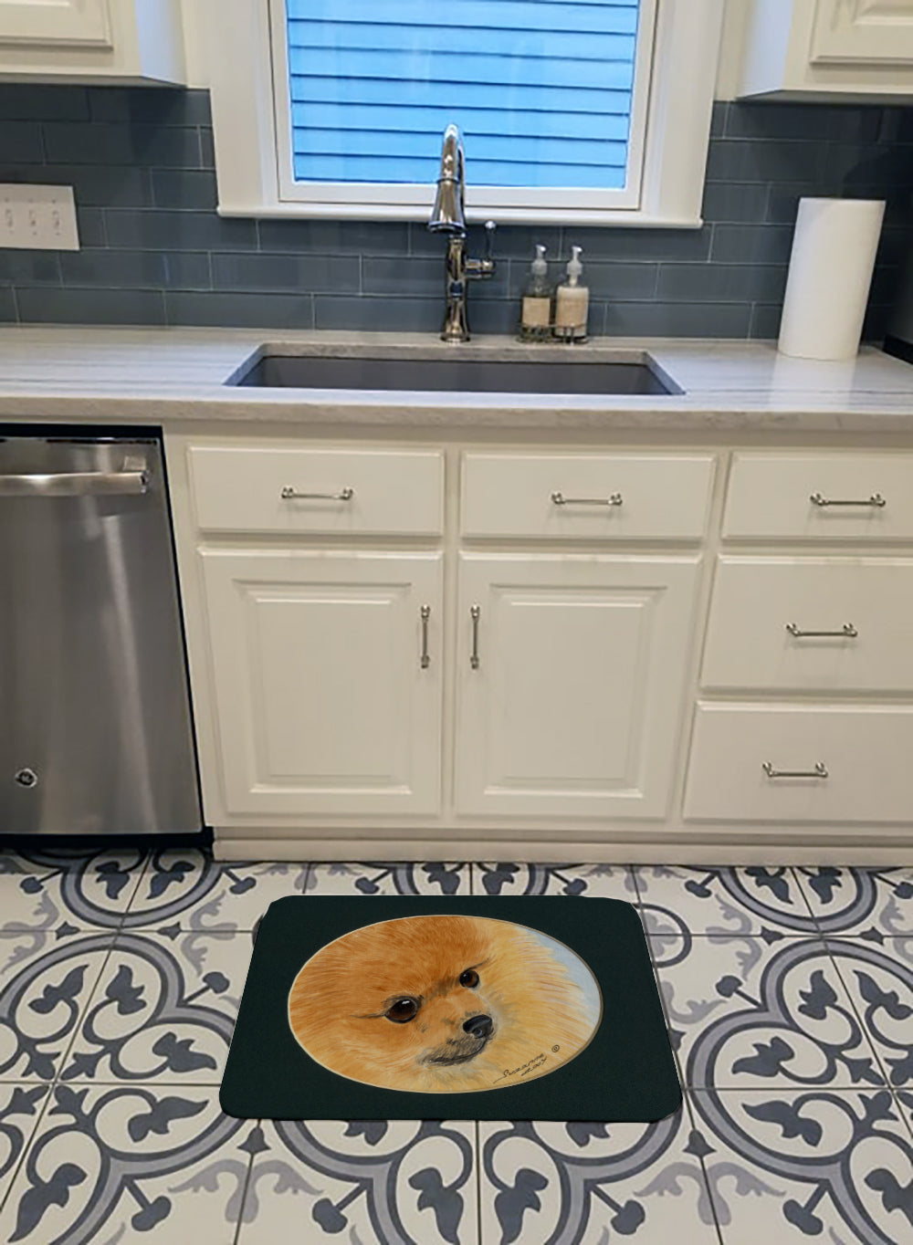 Pomeranian Machine Washable Memory Foam Mat SS8051RUG - the-store.com