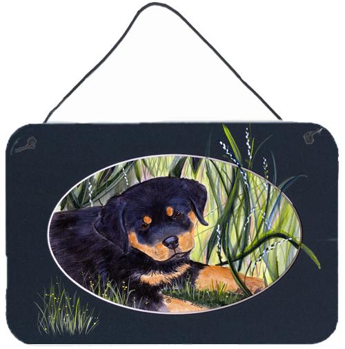 Rottweiler Indoor Aluminium Metal Wall or Door Hanging Prints by Caroline's Treasures