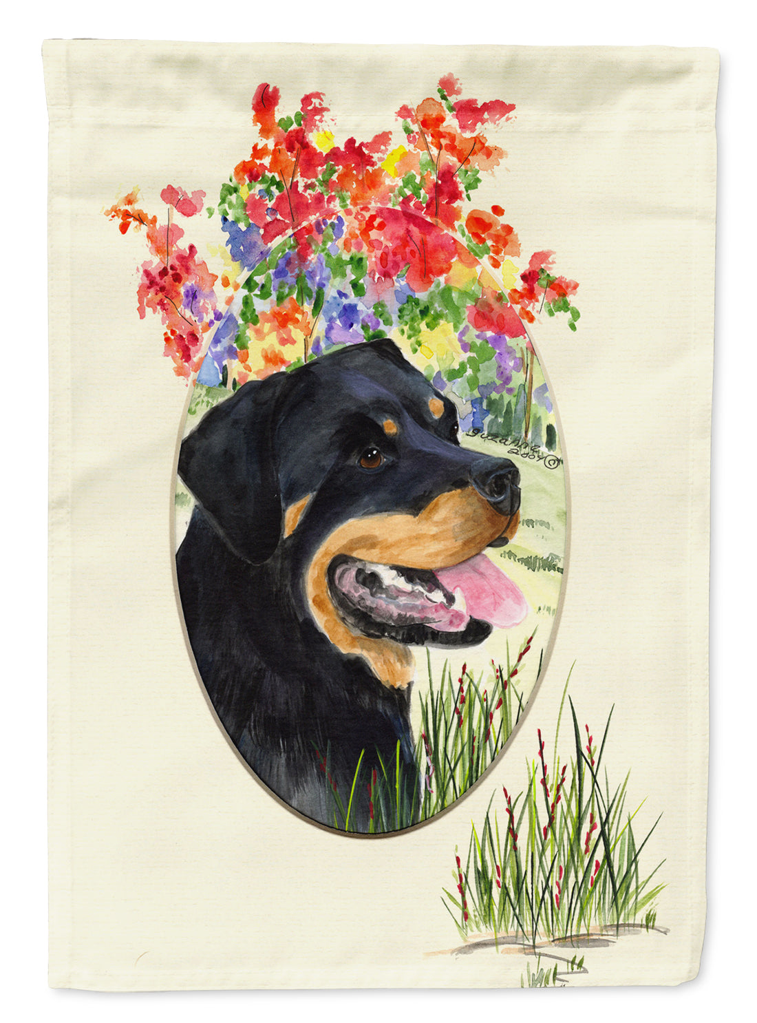 Rottweiler Flag Canvas House Size  the-store.com.