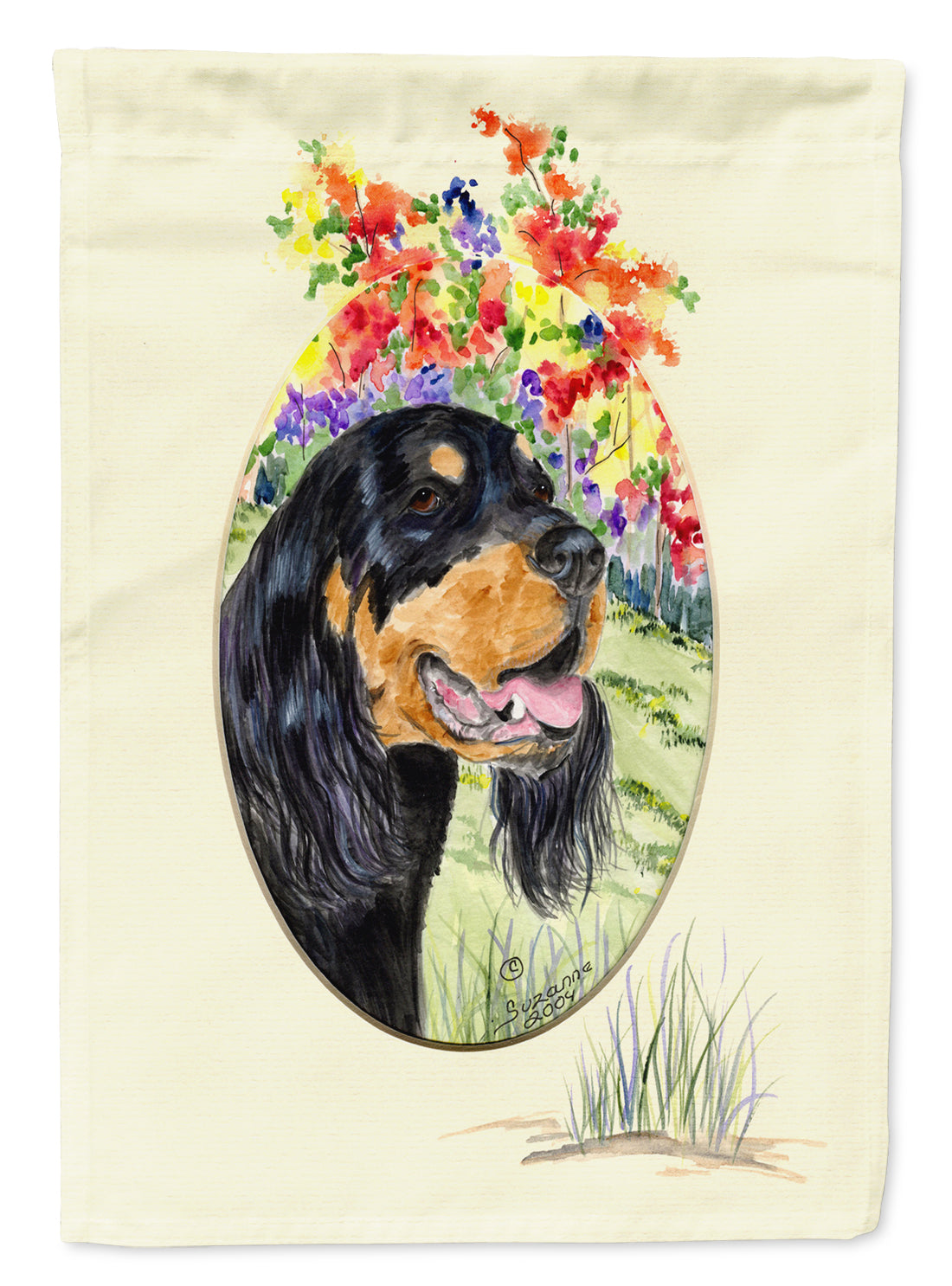 Gordon Setter Flag Canvas House Size  the-store.com.