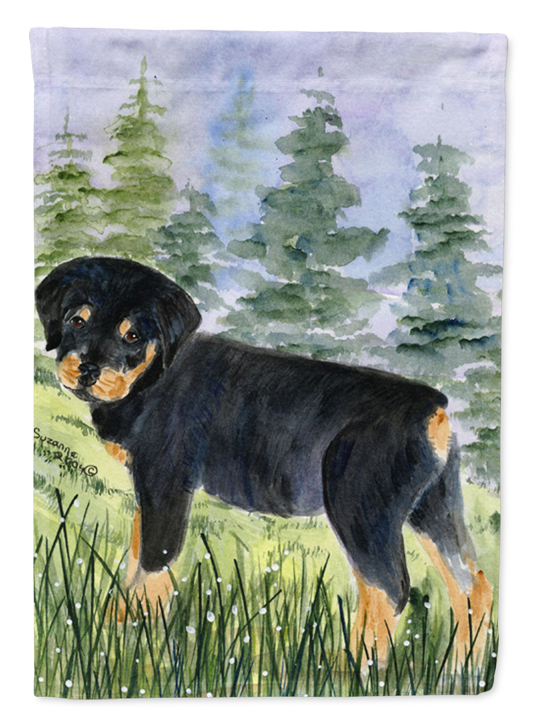 Rottweiler Flag Canvas House Size  the-store.com.