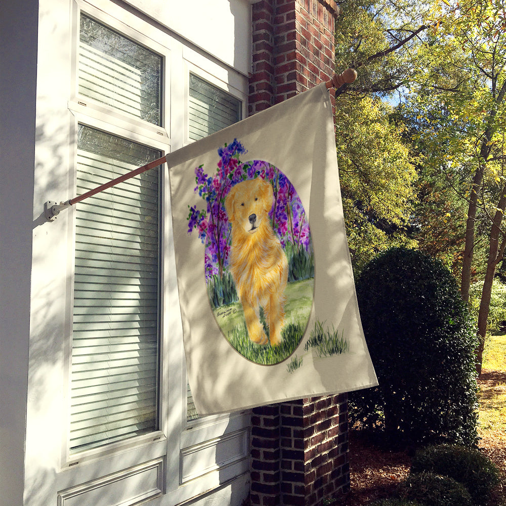 Golden Retriever Flag Canvas House Size  the-store.com.