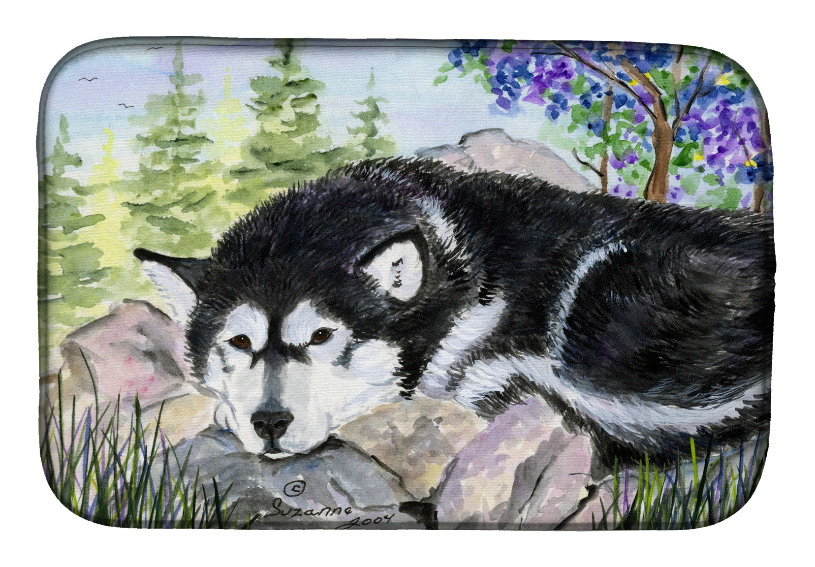 Alaskan Malamute Dish Drying Mat SS8062DDM  the-store.com.