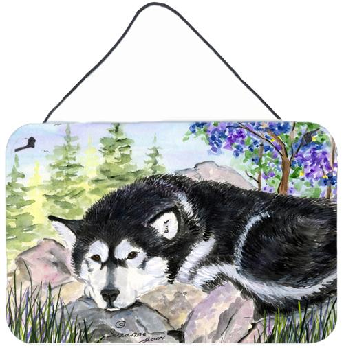 Alaskan Malamute Indoor Aluminium Metal Wall or Door Hanging Prints by Caroline's Treasures