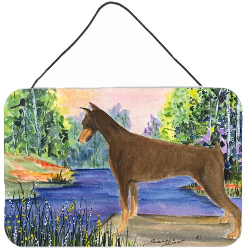 Doberman Indoor Aluminium Metal Wall or Door Hanging Prints by Caroline's Treasures