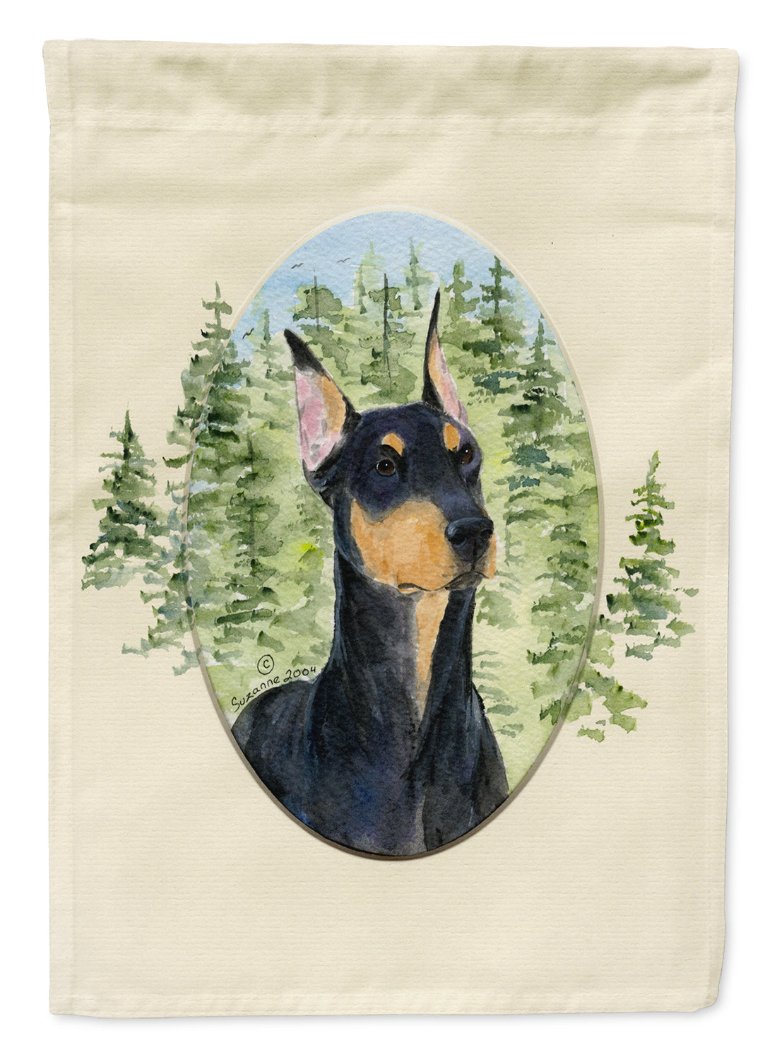 Doberman Flag Canvas House Size  the-store.com.