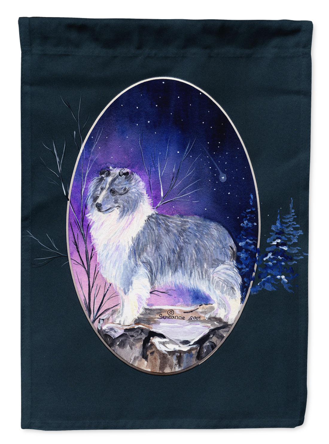 Sheltie Flag Canvas House Size  the-store.com.