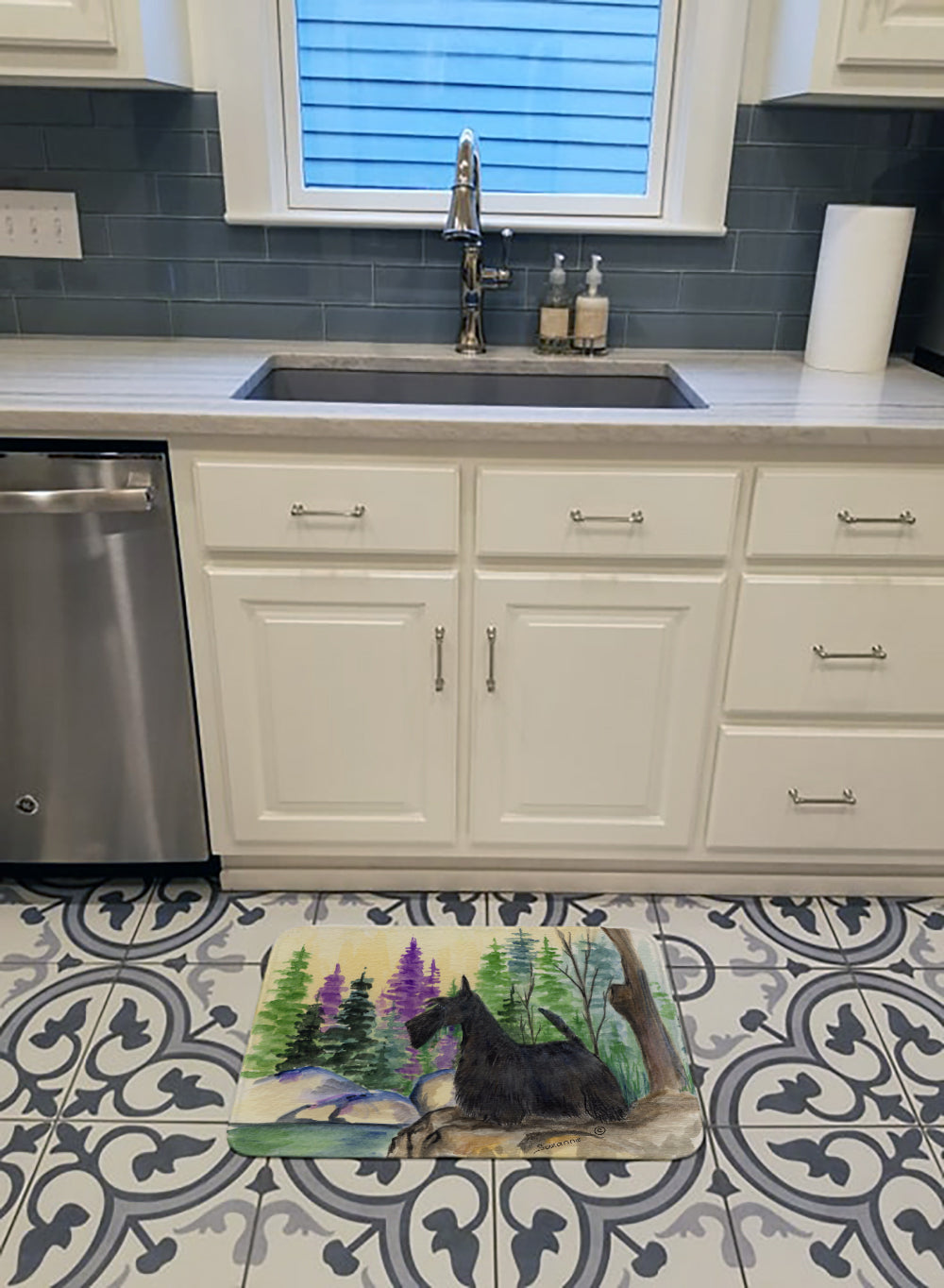 Scottish Terrier Machine Washable Memory Foam Mat SS8101RUG - the-store.com