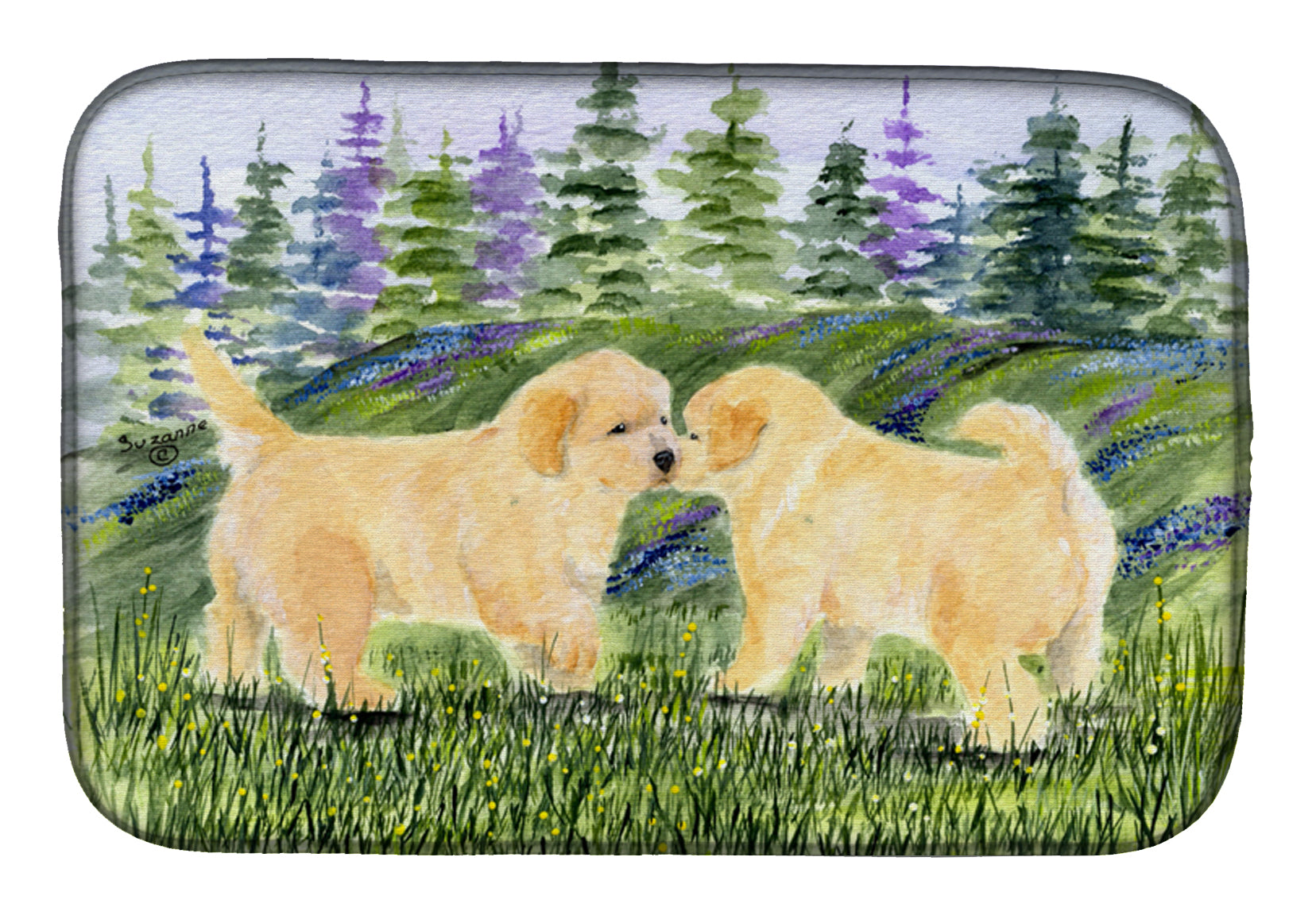 Golden Retriever Dish Drying Mat SS8102DDM  the-store.com.