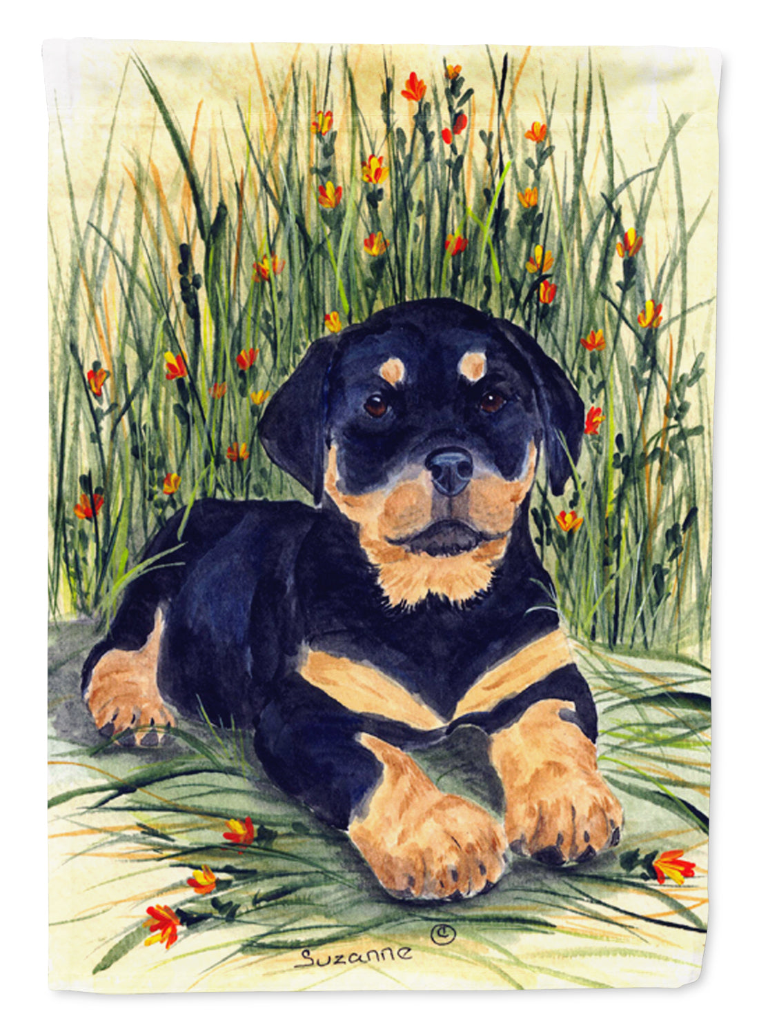 Rottweiler Flag Canvas House Size  the-store.com.