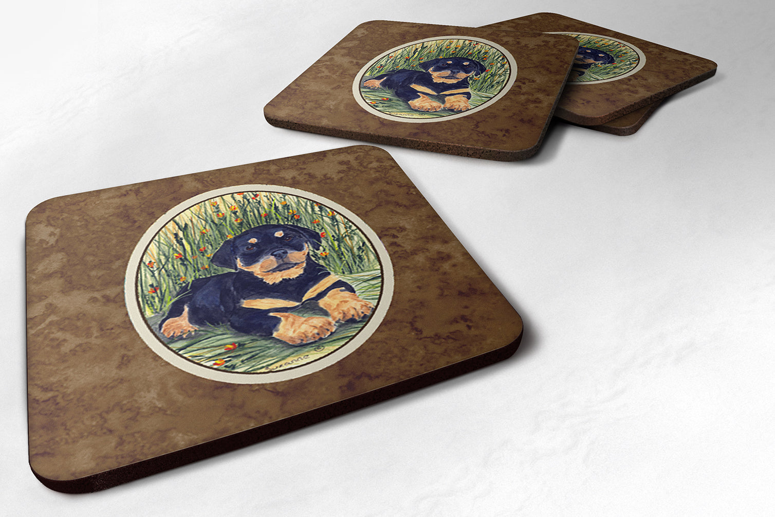 Set of 4 Rottweiler Foam Coasters - the-store.com