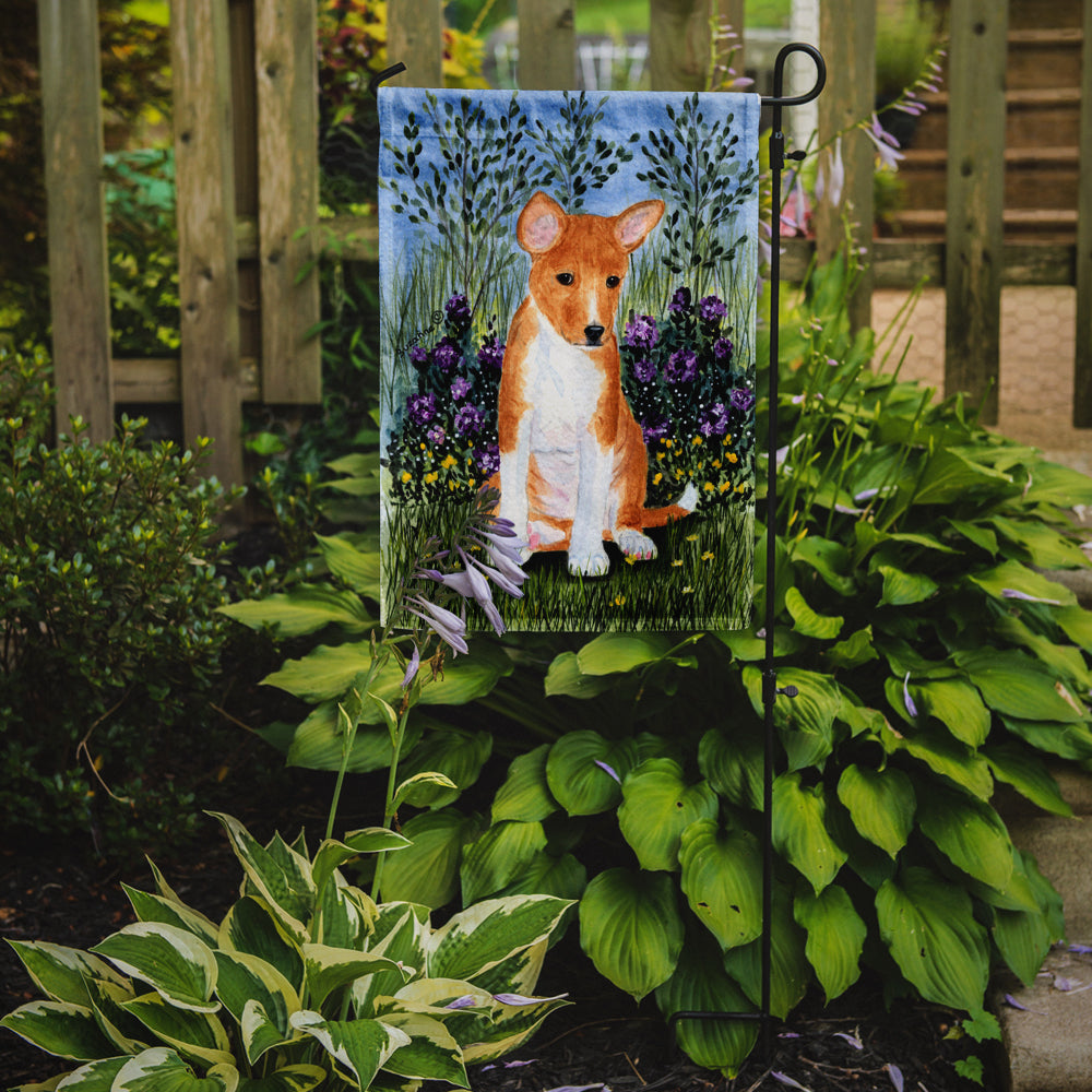 Basenji Flag Garden Size.