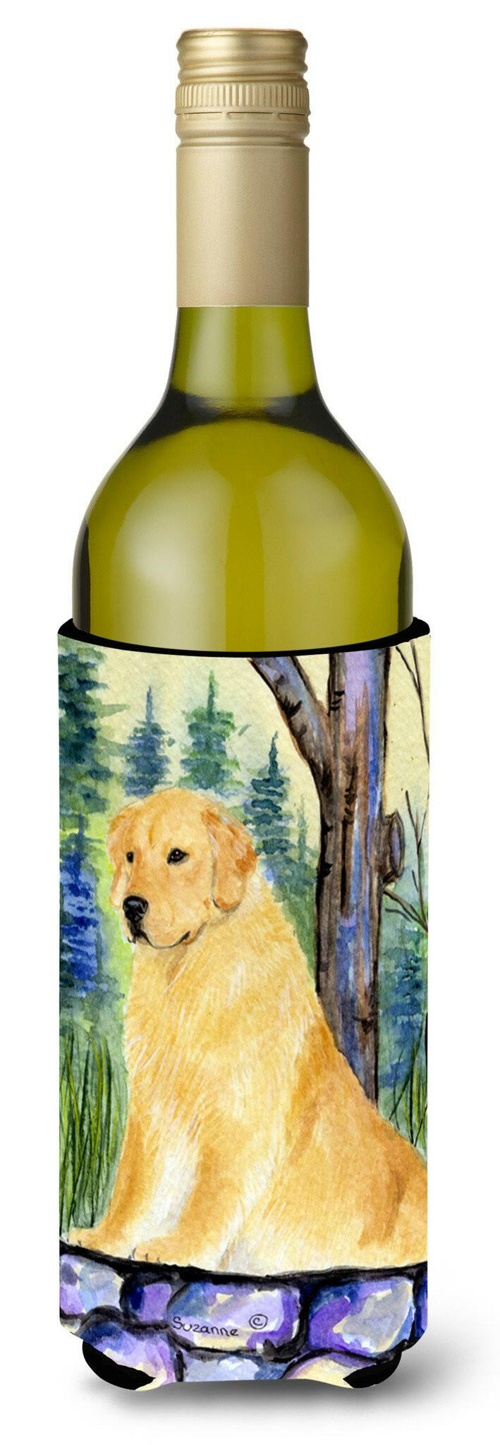 Golden Retriever Wine Bottle Beverage Insulator Beverage Insulator Hugger SS8111LITERK by Caroline's Treasures