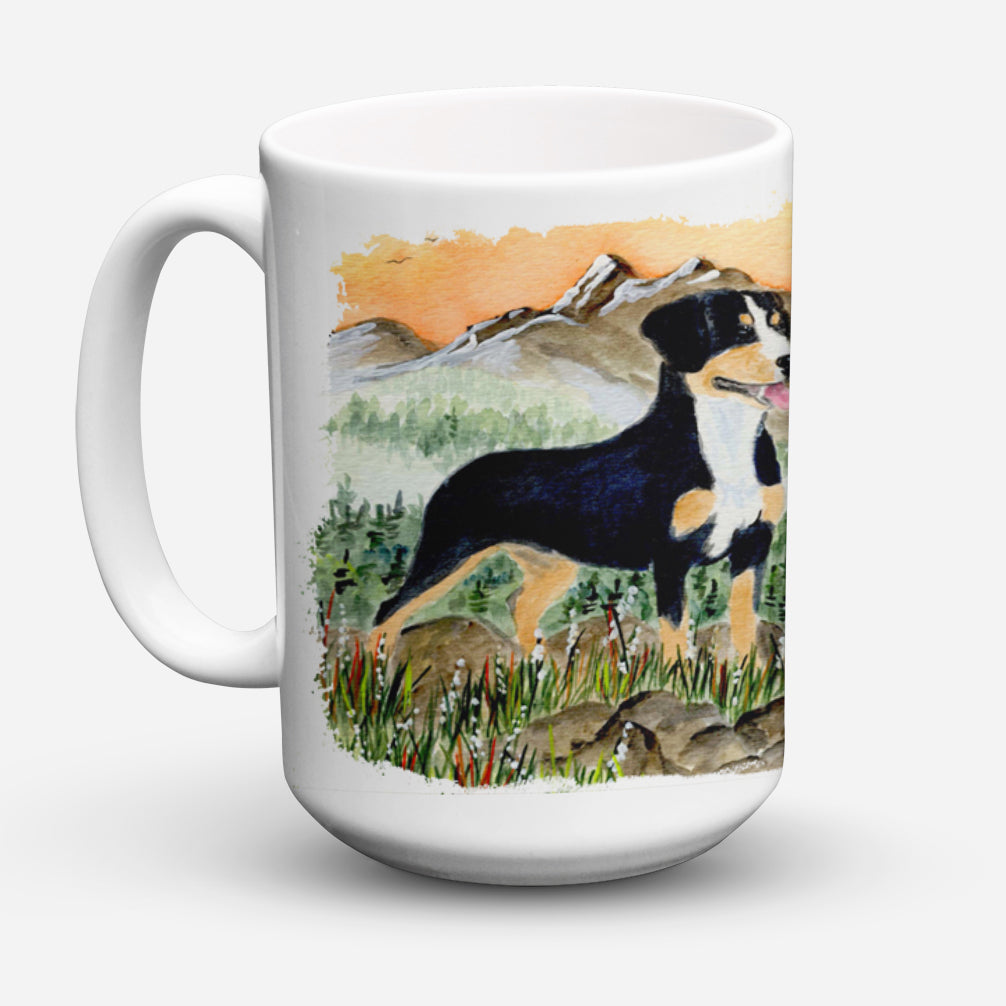 Entlebucher Mountain Dog Dishwasher Safe Microwavable Ceramic Coffee Mug 15 ounce SS8119CM15  the-store.com.