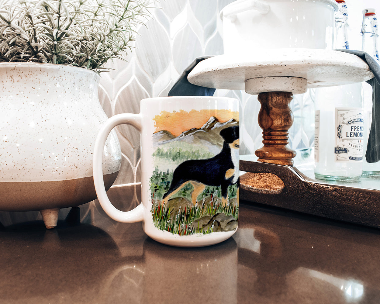 Entlebucher Mountain Dog Dishwasher Safe Microwavable Ceramic Coffee Mug 15 ounce SS8119CM15  the-store.com.