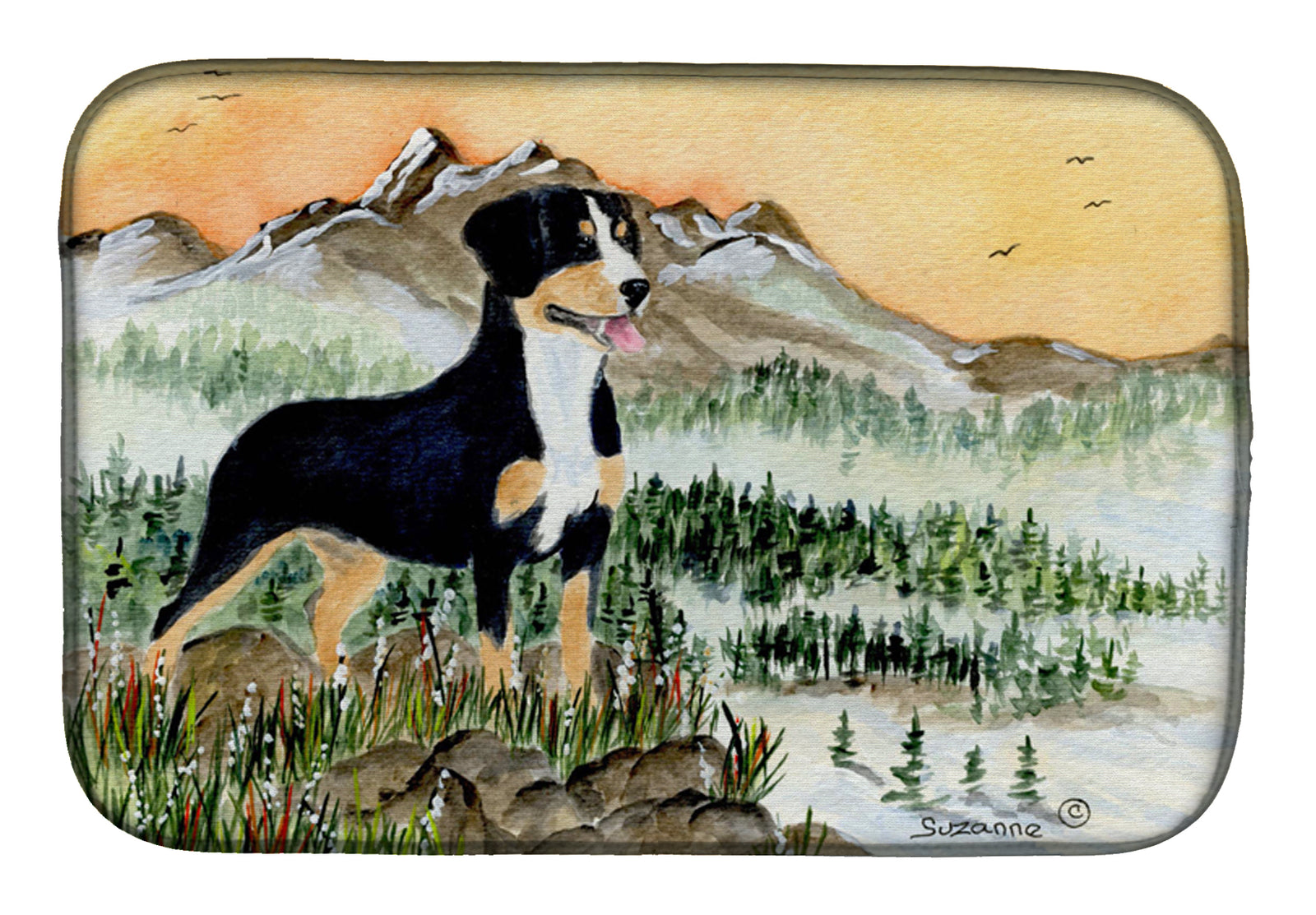 Entlebucher Mountain Dog Dish Drying Mat SS8119DDM  the-store.com.