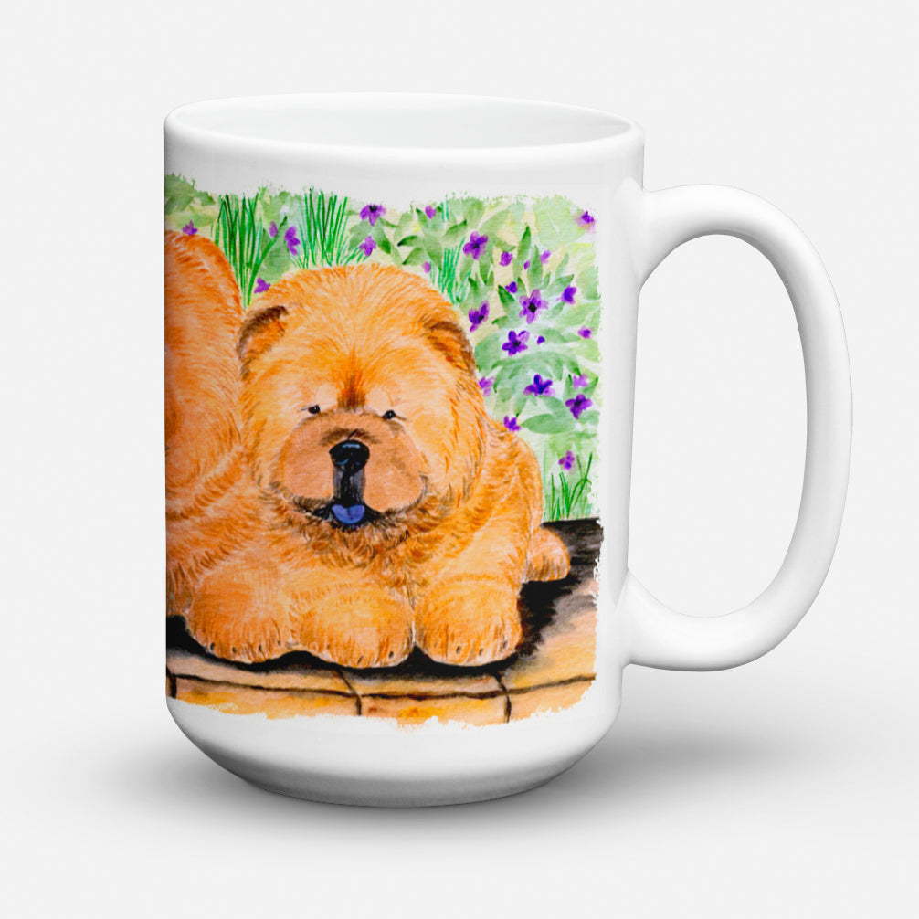 Chow Chow Dishwasher Safe Microwavable Ceramic Coffee Mug 15 ounce SS8123CM15  the-store.com.