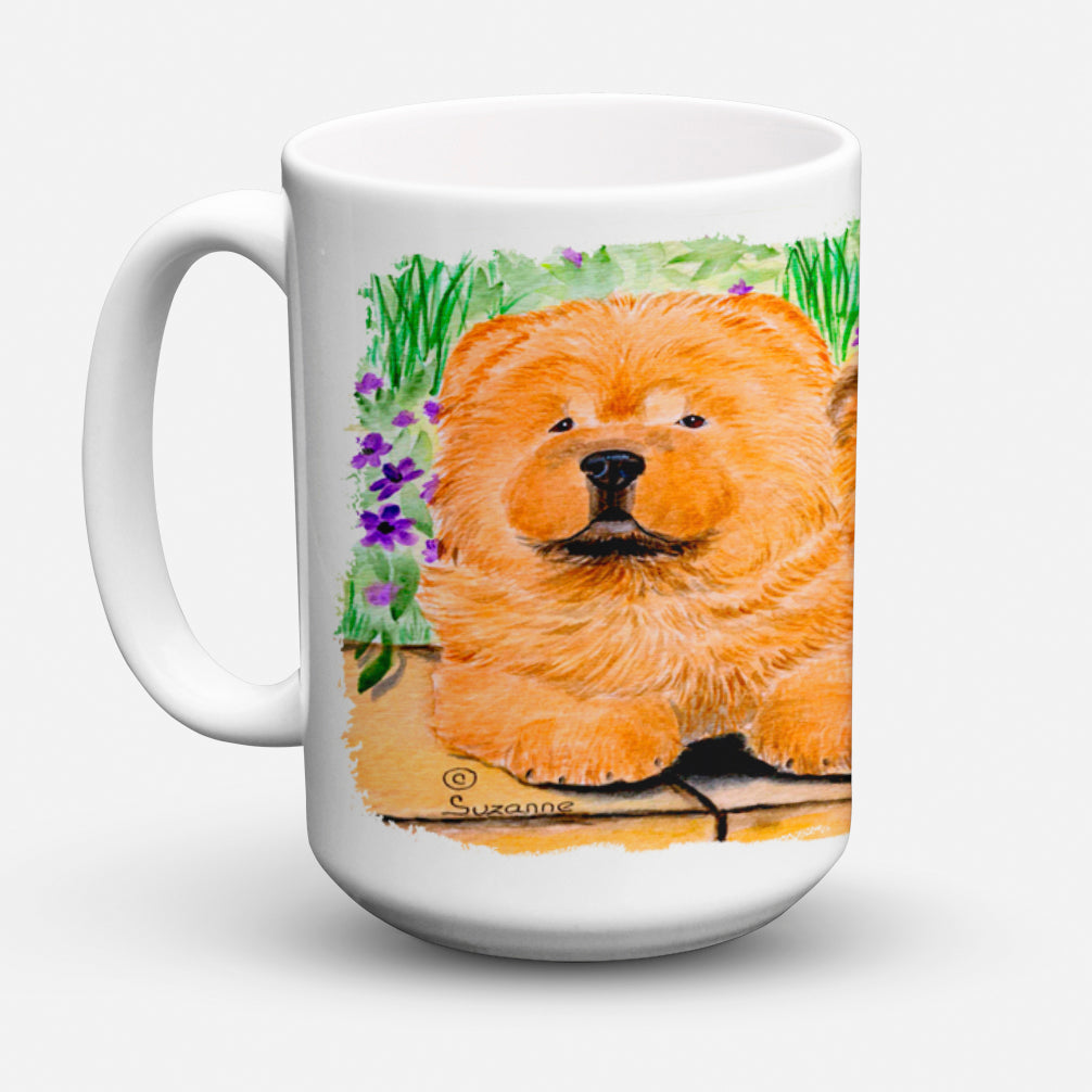 Chow Chow Dishwasher Safe Microwavable Ceramic Coffee Mug 15 ounce SS8123CM15  the-store.com.