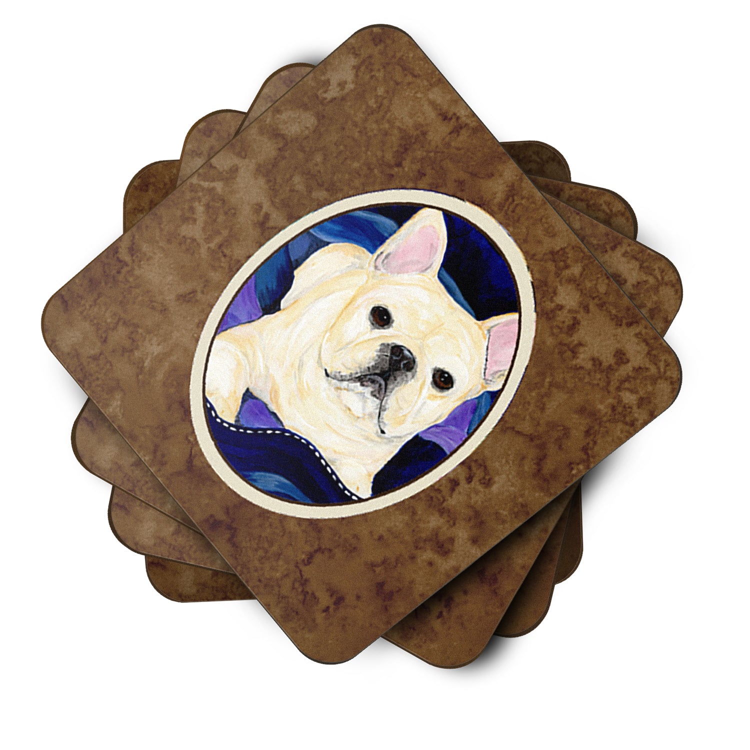 Set of 4 French Bulldog Foam Coasters - the-store.com