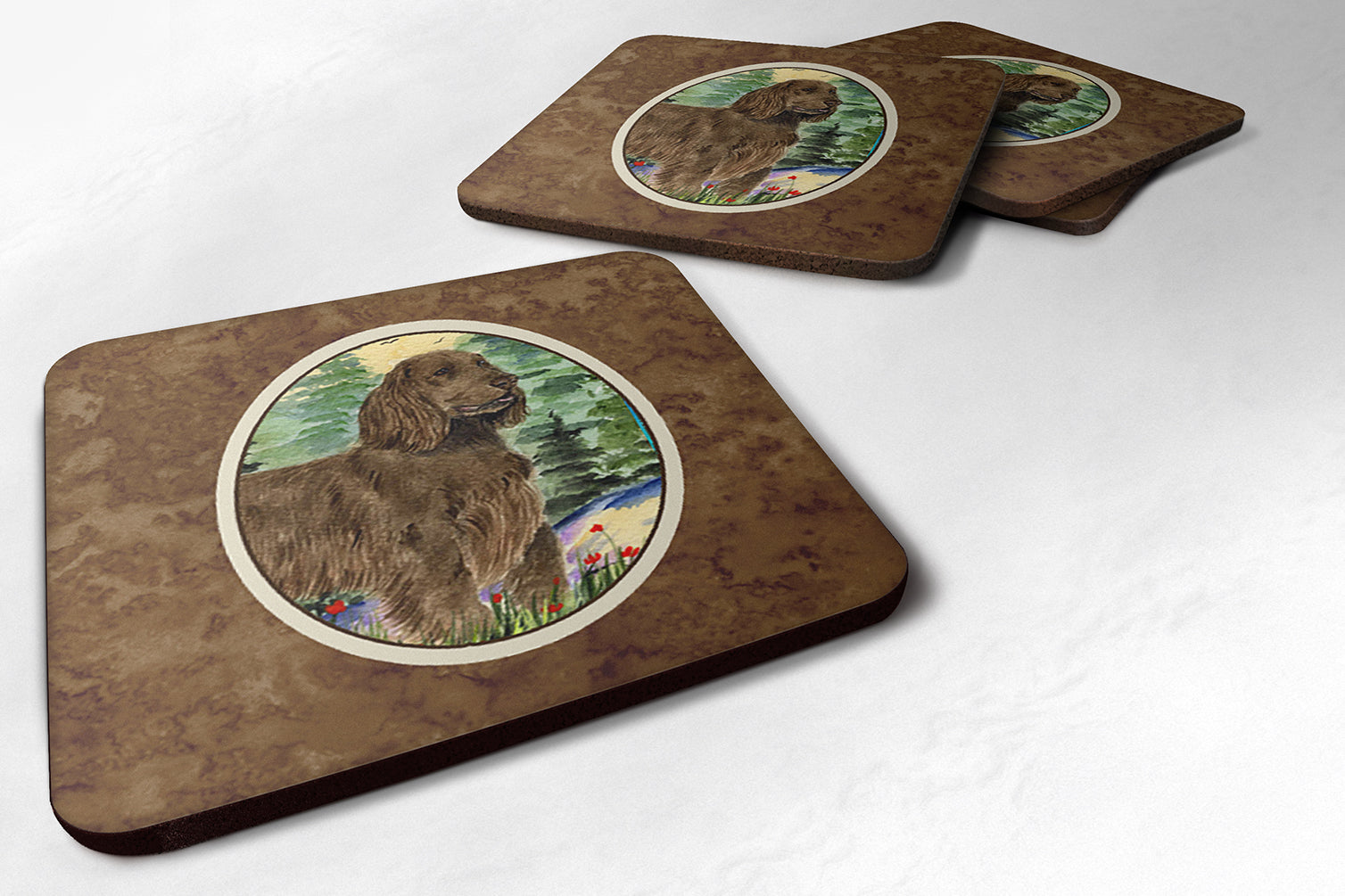 Set of 4 Field Spaniel Foam Coasters - the-store.com