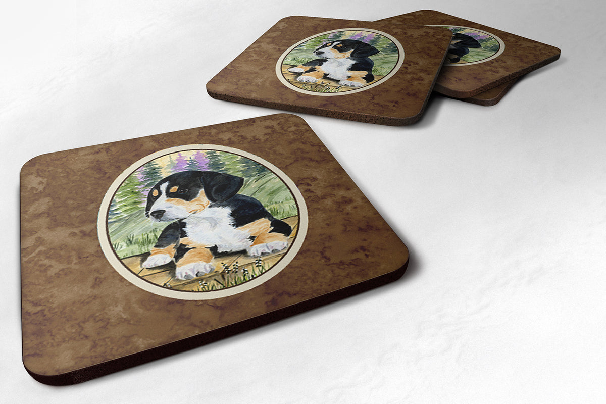 Set of 4 Entlebucher Mountain Dog Foam Coasters - the-store.com