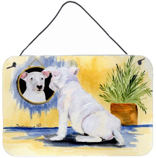 Bull Terrier Indoor Aluminium Metal Wall or Door Hanging Prints by Caroline&#39;s Treasures