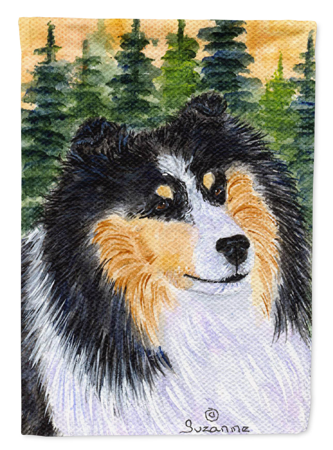 Sheltie Flag Canvas House Size  the-store.com.