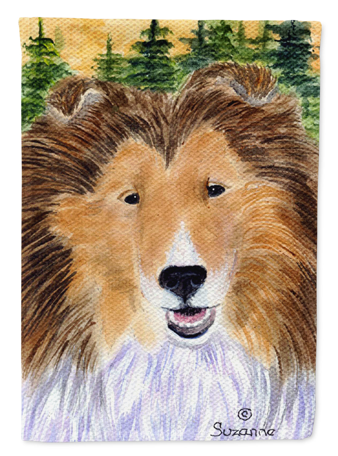 Sheltie Flag Canvas House Size  the-store.com.