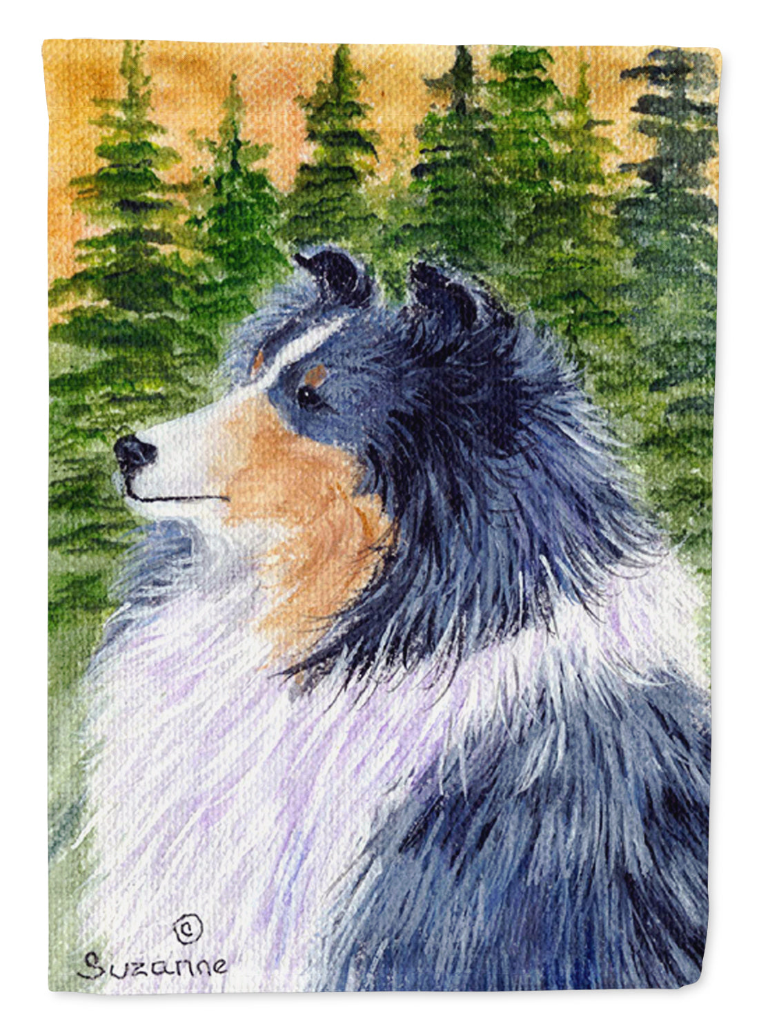 Sheltie Flag Canvas House Size  the-store.com.