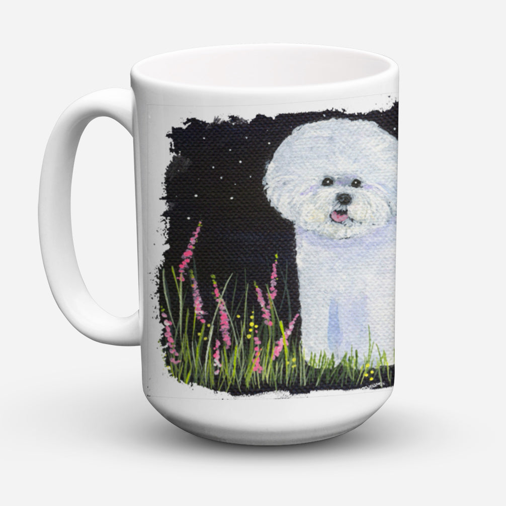 Bichon Frise Dishwasher Safe Microwavable Ceramic Coffee Mug 15 ounce SS8143CM15  the-store.com.