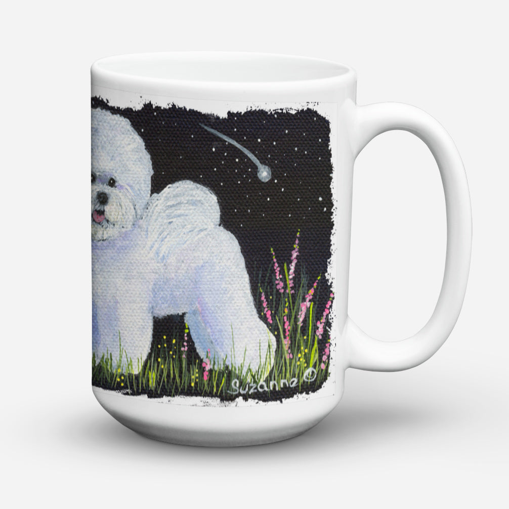 Bichon Frise Dishwasher Safe Microwavable Ceramic Coffee Mug 15 ounce SS8143CM15  the-store.com.