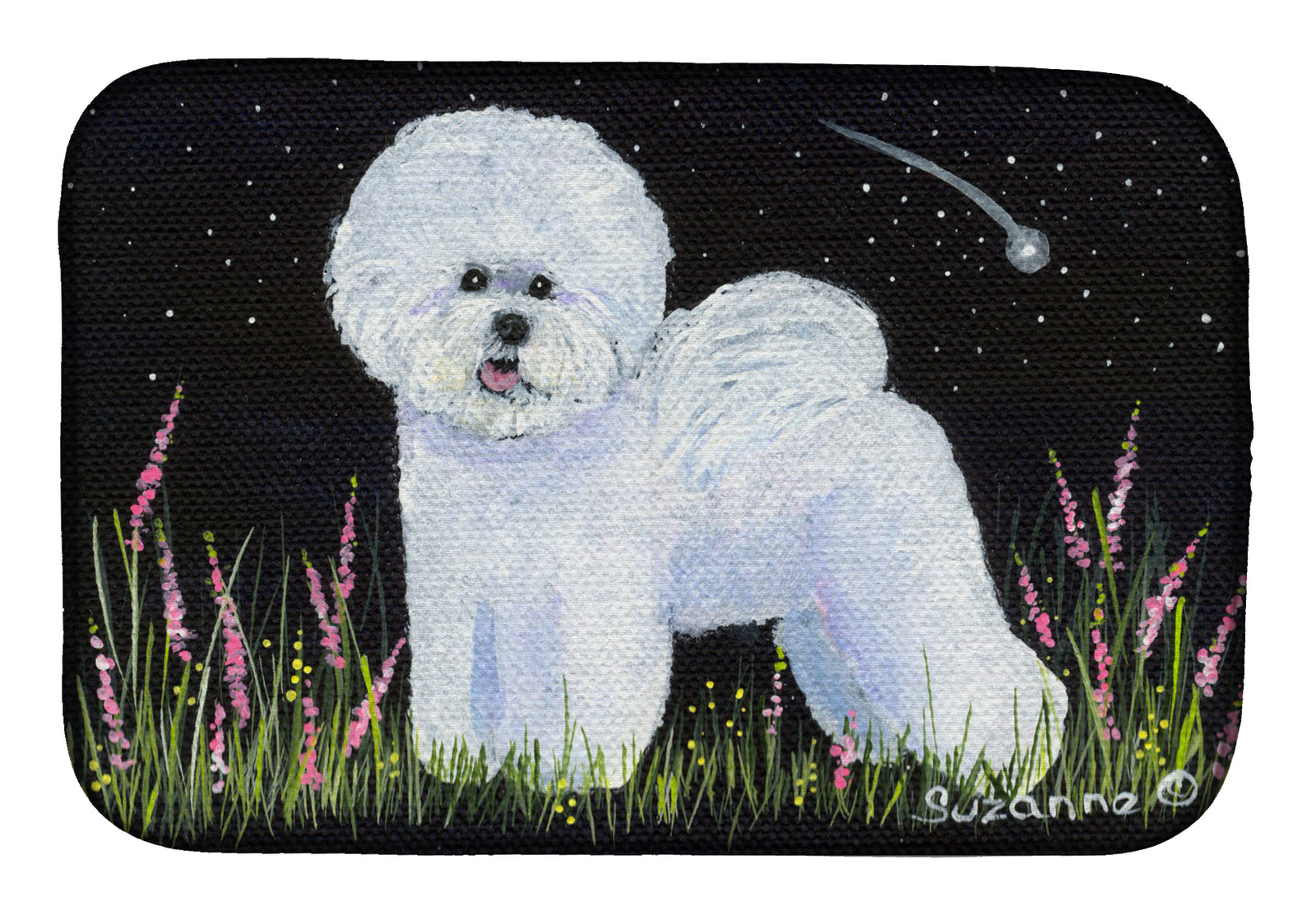 Bichon Frise Dish Drying Mat SS8143DDM  the-store.com.