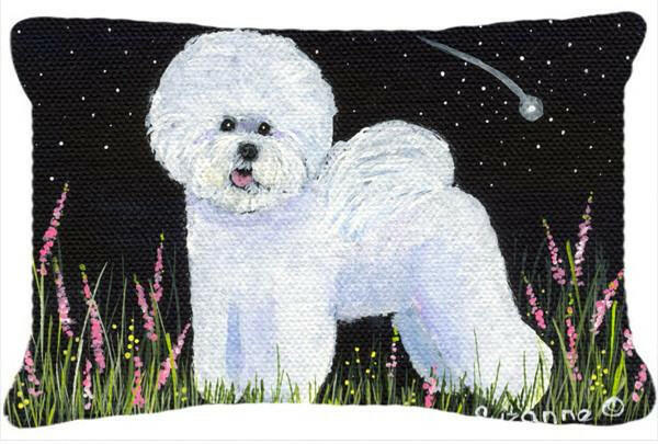 Bichon Frise Decorative   Canvas Fabric Pillow by Caroline's Treasures