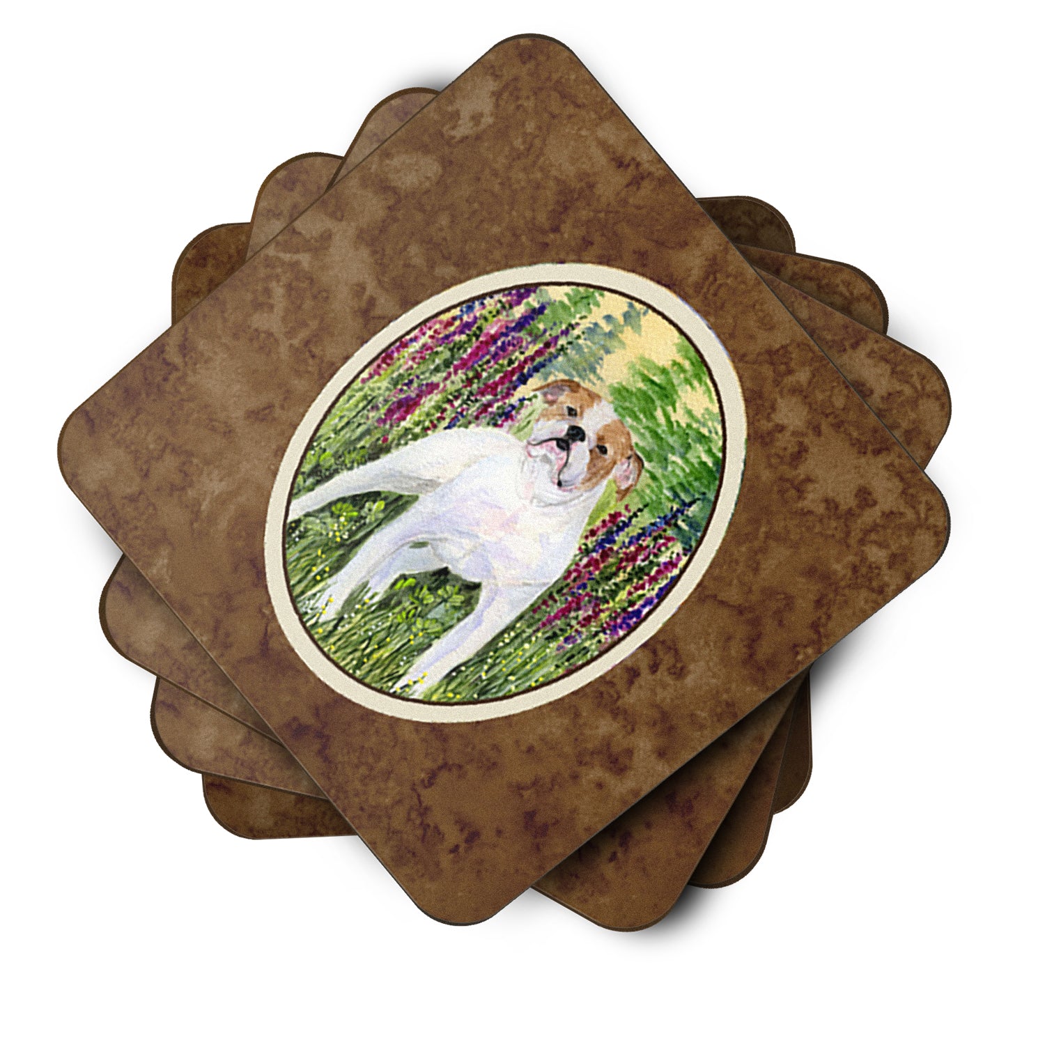 Set of 4 English Bulldog Foam Coasters - the-store.com