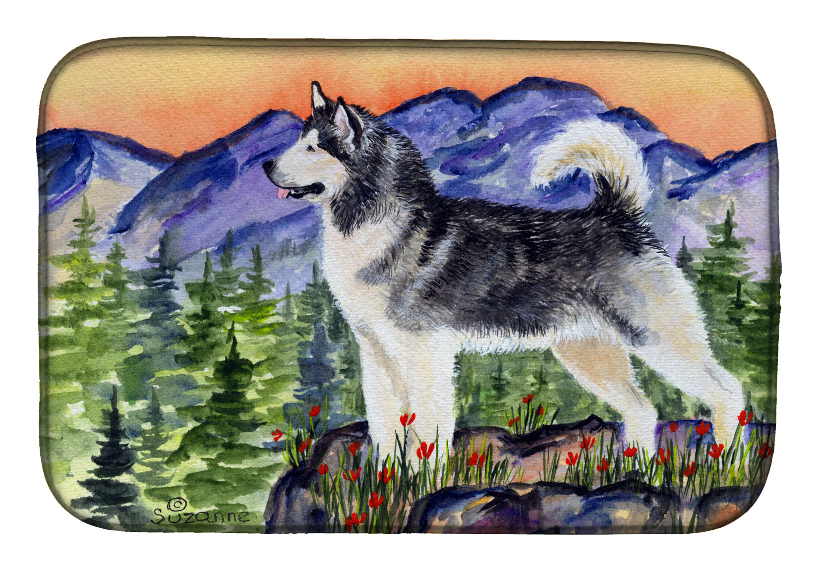 Alaskan Malamute Dish Drying Mat SS8157DDM  the-store.com.