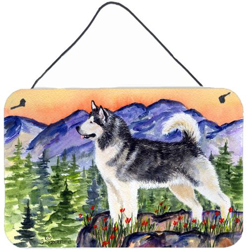 Alaskan Malamute Indoor Aluminium Metal Wall or Door Hanging Prints by Caroline's Treasures